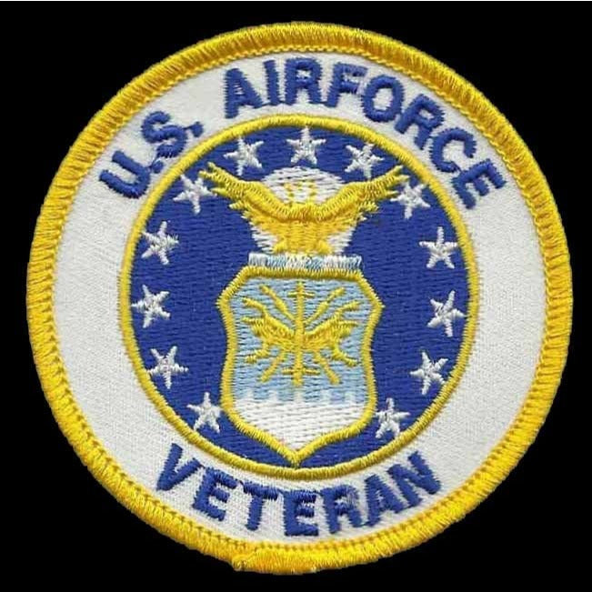 US Air Force Veteran Patch Iron On US Military Country Pride Military Patch 3" Badge Emblem